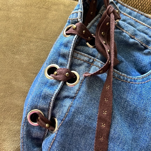 Denim Blvd‎ Los Angeles denim side tie cropped size L - Picture 5 of 9